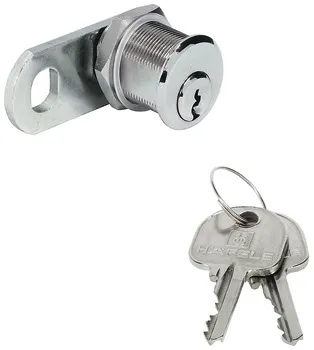 Zăvor, Cu cilindru cu pini, prindere cu piuliță, grosimea ușii ≤18 mm, sistem de închidere la comand