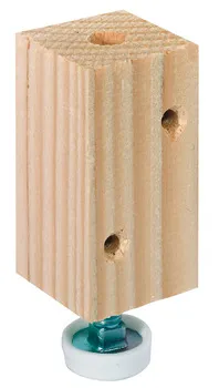 Șurub de reglare, filet M8, rigid, cu bloc de lemn de montare