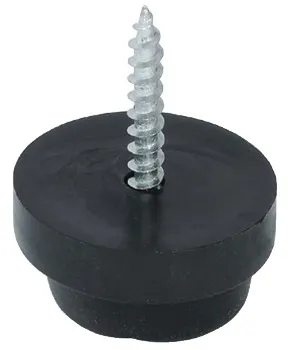Alunecători pentru mobilă, înălţime 10 mm, plastic, cu șurub
