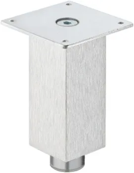 Picior pentru mobilă, cu posibilitate de reglare pe înălțime, cu placă, aluminiu