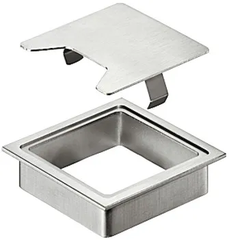 Priză pentru cabluri, dimensiuni de tăiere 60 x 60 mm, 2 piese