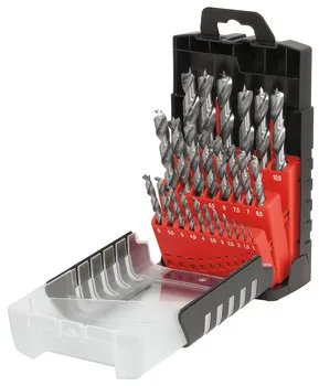 Set freză în spirală pentru lemn, HSS, 25 piese