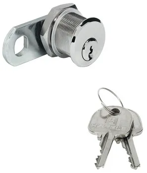 Zăvor, Cu cilindru cu pini, prindere cu piuliță, grosimea ușii ≤15 mm, sistem de închidere la comand