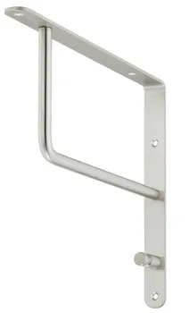 Consolă, Inox, cu 1 cârlige, montaj pe perete