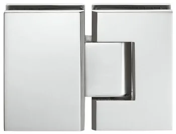 balama ușă de duș, pentru fixare sticlă-sticlă, front din sticlă 180°