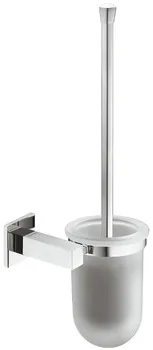 garnitură de perie pentru WC, Cu panou de schimb din sticlă satinată