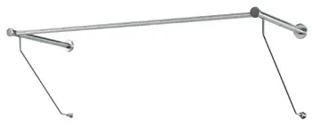 Poliţă de garderobă, Inox, montaj pe perete