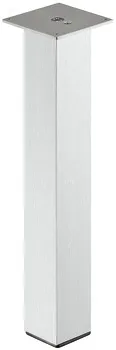 Picior pentru masă din aluminiu, pătrat (60 mm), montaj central, placă de fixare inclusă (100 mm)