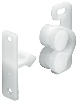 Opritor cu două role, pentru montare cu şuruburi, plastic