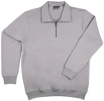 Camisola, Camisola com gola com fecho, com fecho, cinzento titânio