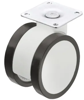 Rotilă pentru mobilier, Rotile, plastic, cu placă, sarcină: 25 kg