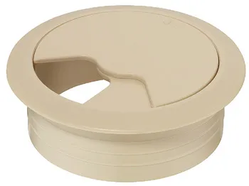 Trecere pentru cabluri din plastic, rotundă cu secțiune pivotantă în capac