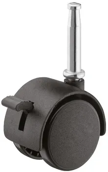 Rolă dublă, capacitate portantă 35-100 kg, oscilare liberă, cu frână
