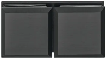 Clemă pentru sticlă, pentru fixare sticlă-sticlă, front din sticlă 180°