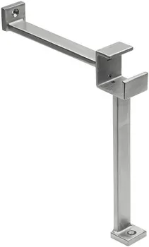 Suport de bară pentru picioare, Inox, sistem pentru mâna curentă, pătrată