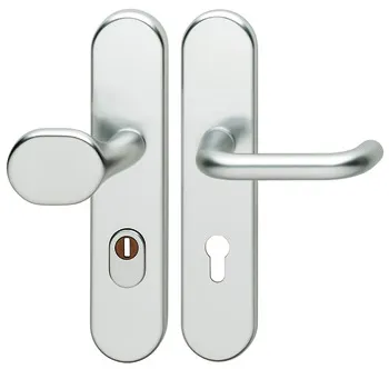Set mânere de uşă, Aluminiu, Hoppe, Paris 86G/3332ZA/3310/138L(138) categorie de rezistență la impac