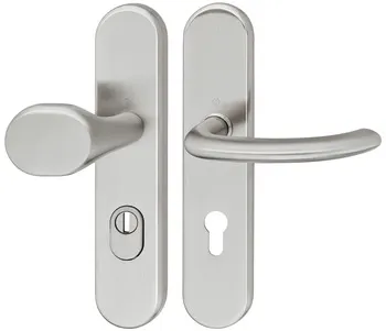 Set mânere de uşă, Inox, Hoppe, Marseille E86G/3332ZA/3310/1138Z categorie de rezistență la impact 1