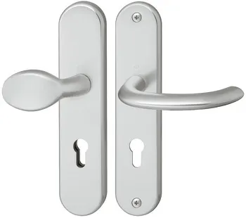 Set mânere de uşă, aluminiu, Hoppe, Marseille 76G331/3410/1138 ES1 (rezistență la efracție)