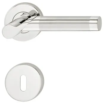 Set mânere de uşă, Inox, Startec, model LDH 2195 bicolor
