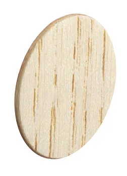 Capac, Lemn veritabil, natur, autoadeziv, Ø 14 mm