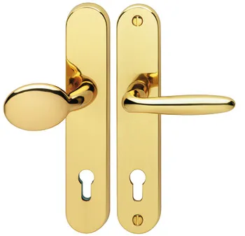 Set mânere de uşă, Alamă, Hoppe, Pisa M76G/361A/360/151, fără capac butuc