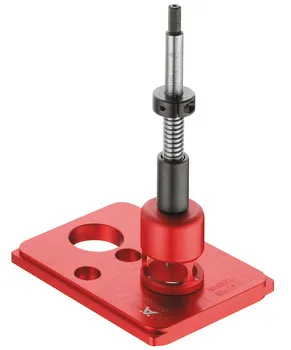 Șablon universal Red Jig, pentru găurire exactă conector de corpuri Minifix 12