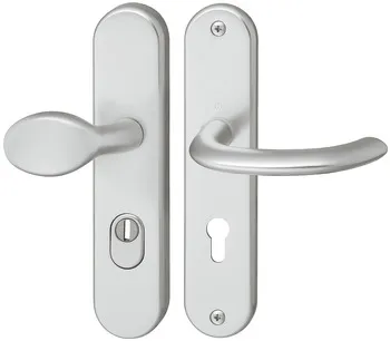 Set mânere de uşă, Aluminiu, Hoppe, Marseille 76G/3332ZA/3410/1138 categorie de rezistență la impact