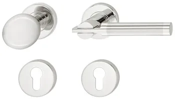 Set mânere de uşă, Inox, Startec, model LDH 2194 bicolor