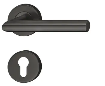 Set mânere cu rozetă pentru uşi de interior sau uși tehnice, Inox, Häfele Startec LDH 2171, inox, St