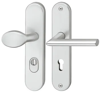 Set mânere de uşă, Aluminiu, Hoppe, Stockholm 76G/3332ZA/3410/1140 categorie de rezistență la impact