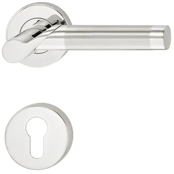 Set mânere de uşă, Inox, Startec, model LDH 2195 bicolor