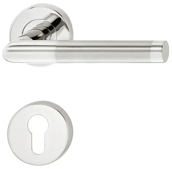 Set mânere de uşă, Inox, Startec, model LDH 2171 bicolor