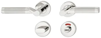 Set mânere de uşă, Inox, Startec, model LDH 2195 bicolor