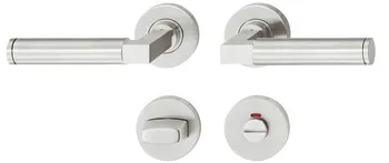 Set mânere pentru uși, inox, Startec, PDH3107, rozetă