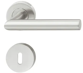 Set mânere cu rozetă pentru uşi de interior sau uși tehnice, Inox, Häfele Startec LDH 2171, zone rez