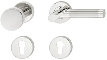 Set mânere de uşă, Inox, Startec, model LDH 2195 bicolor