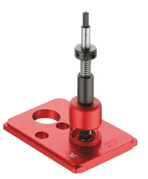 Șablon universal Red Jig, pentru găurire exactă conector de corpuri Minifix 15