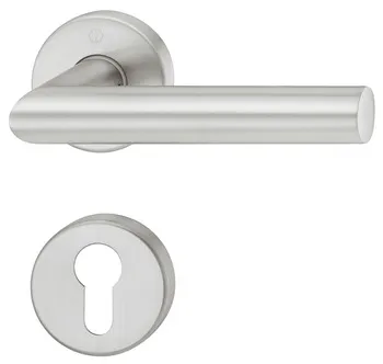 Set mânere pentru uși, Inox, Hoppe, Amsterdam E1400Z/42KV/42KVS