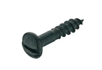 Holțșurub, Cap rotunjit, DIN 96, alamă, negru