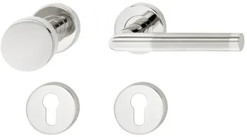 Set mânere de uşă, Inox, Startec, model LDH 2171 bicolor