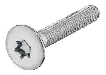 Tijă filetată, Cap plat, Cap în formă de stea TS20, M4, zincat