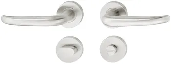 Set mânere de uşă, zone rezidențiale, inox, Startec, LDH 2178, rozetă