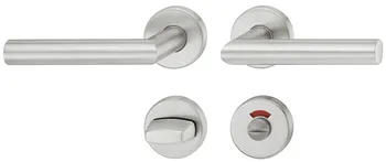 Set mânere pentru uși, Inox, Hoppe, Amsterdam E1400Z/42KV/42KVS