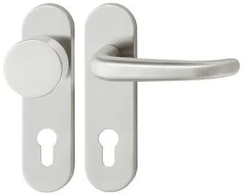 Set mânere de uşă, inox, Startec, PDH4104, șild scurt
