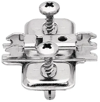 Plăcuță de montaj în cruce, Clip/Clip Top, pentru montaj cu șuruburi, cu șuruburi speciale premontat