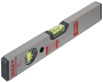Nivelă cu bulă, Sola AV, aluminiu, cu 2 fiole incasabile