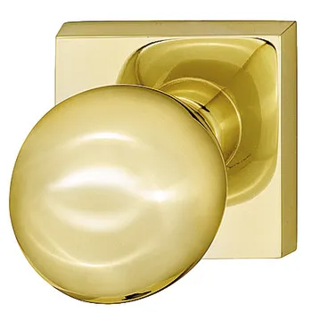 Mâner rotund ușă pe rozetă, alamă, Bisschop, mâner rotund ușă pe rozetă
