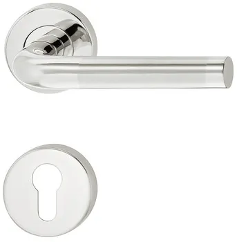 Set mânere de uşă, Inox, Startec, model LDH 2172 bicolor