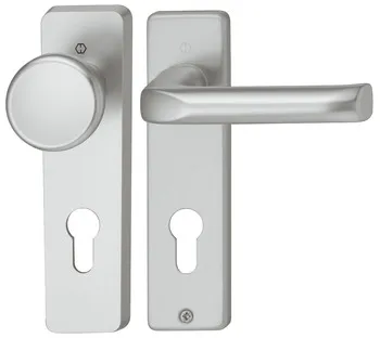 Set mânere pentru uși, Aluminiu, Hoppe, London 113/202KP