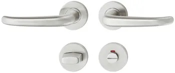 Set mânere pentru uși, inox, Startec, PDH3124, rozetă